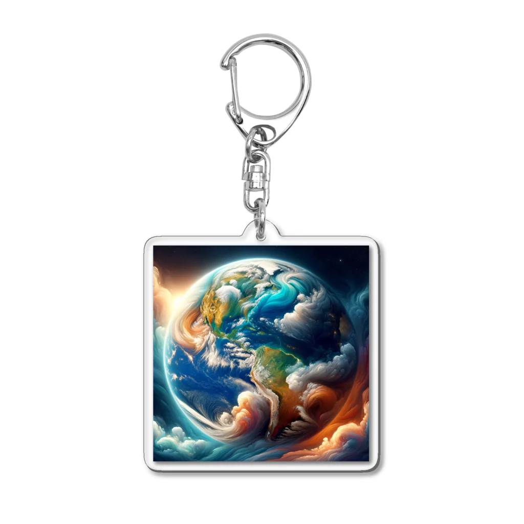 podotataのマグニフィセント地球 Acrylic Key Chain