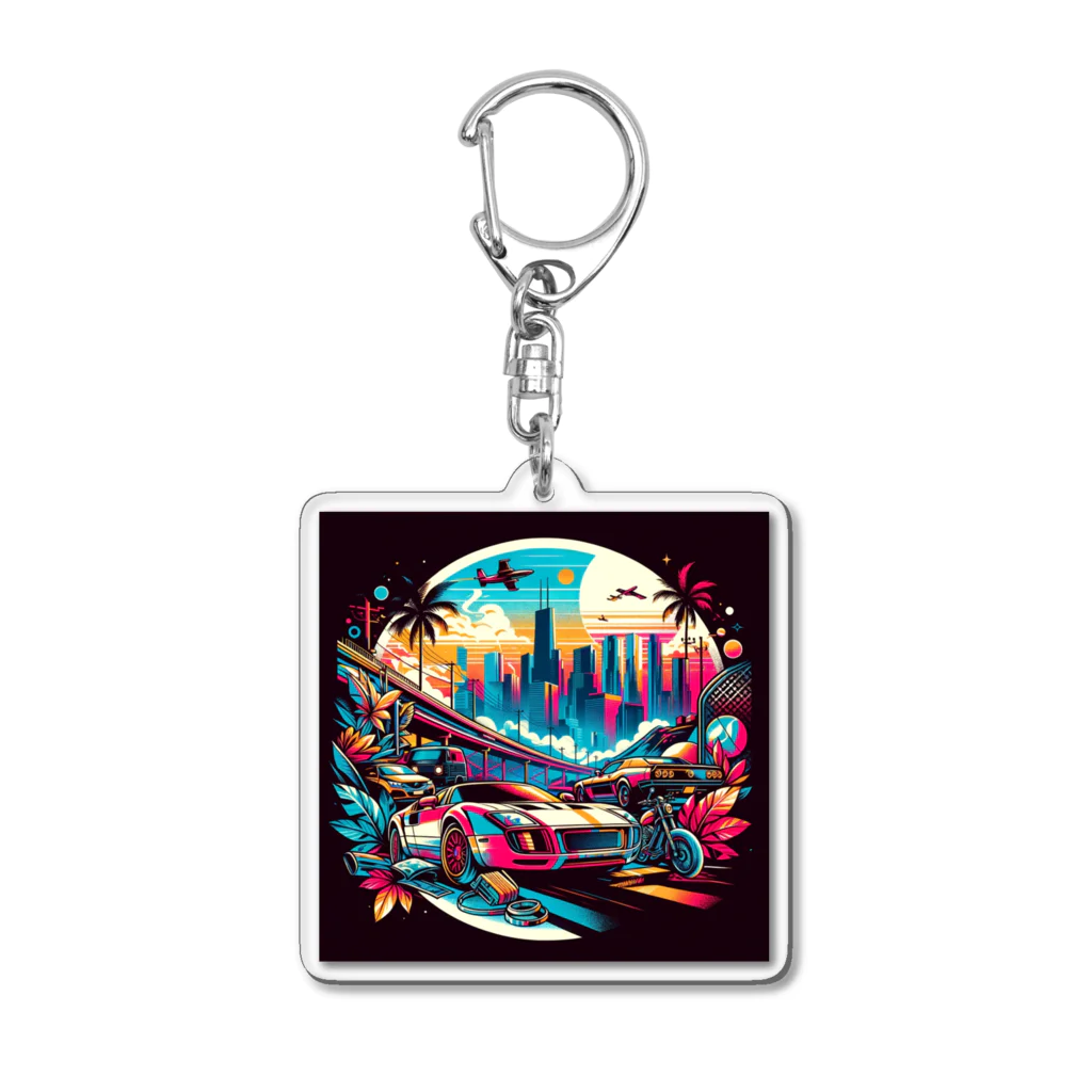 Overdrive Oasis-オーバードライブオアシス-のネオン・ナイトレース Acrylic Key Chain