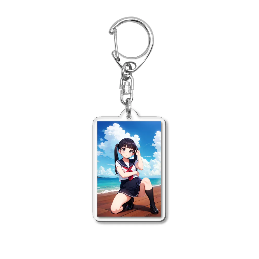 ともっしーの断固拒否のポーズ Acrylic Key Chain