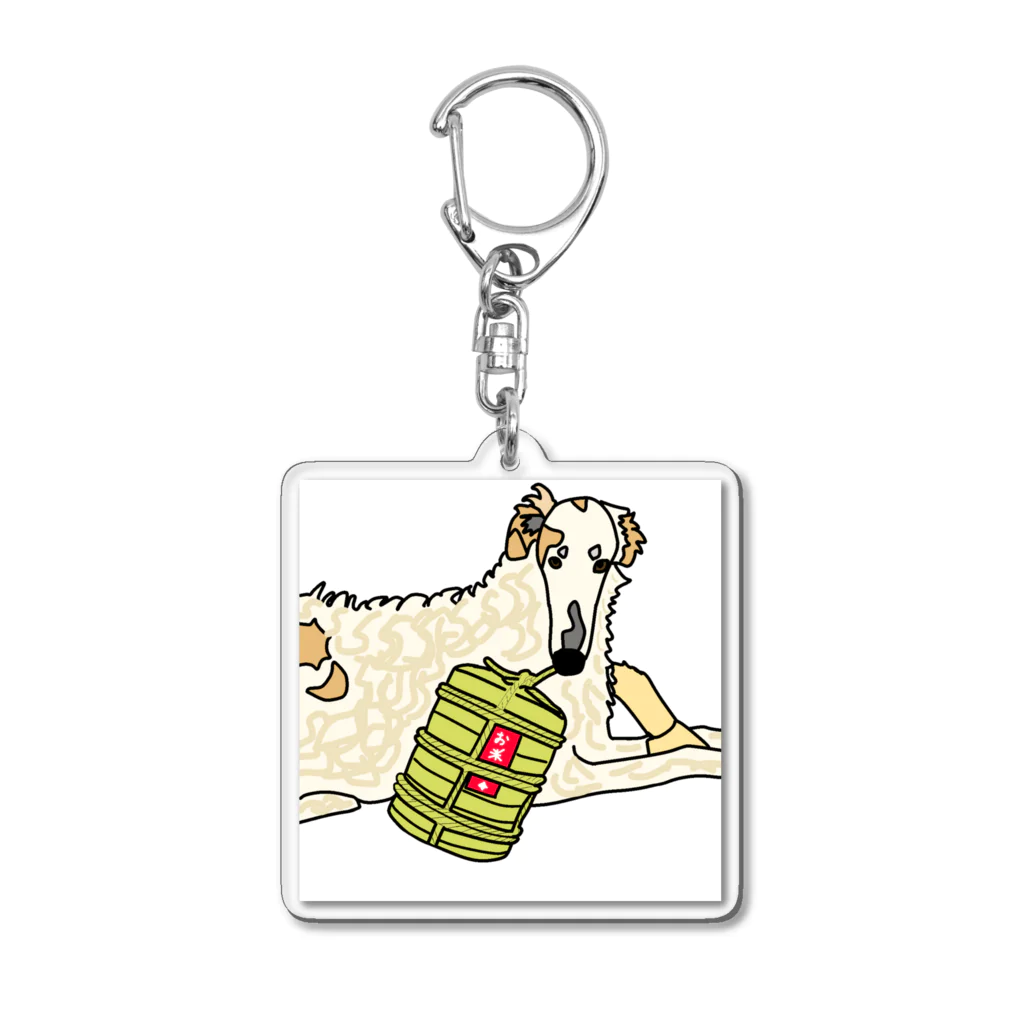 Dogs_sukiのボルゾイ Acrylic Key Chain