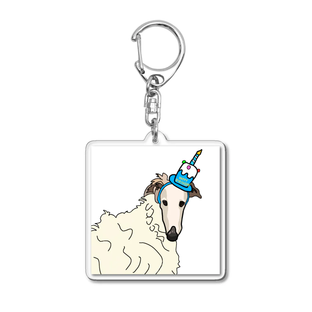 Dogs_sukiのボルゾイ Acrylic Key Chain