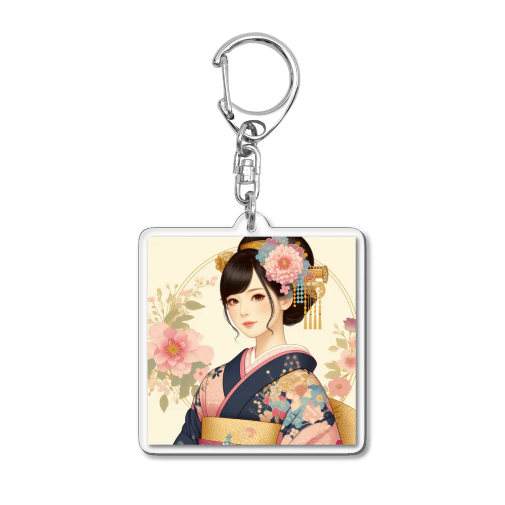 momoart8888の着物レディ Acrylic Key Chain