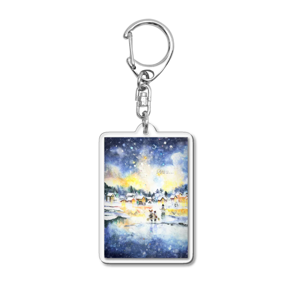 Muuむうの冬の暖かい街灯り Acrylic Key Chain