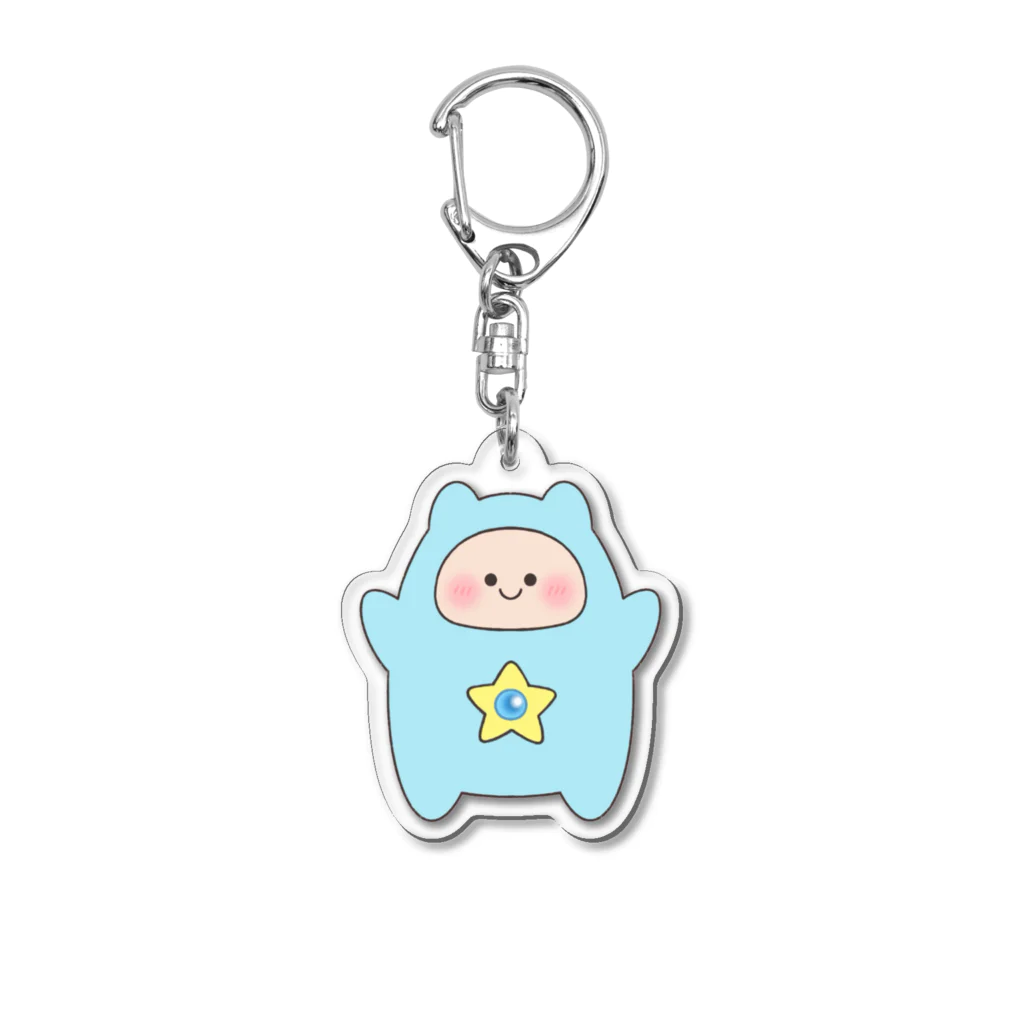 machooooonのおくるみスターちゃん(ライトブルー) Acrylic Key Chain