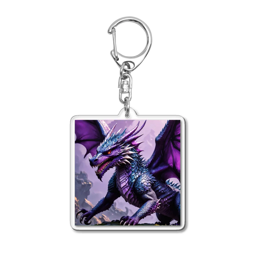 cotaro_worksの勇敢なドラゴン フラットベクトル Acrylic Key Chain