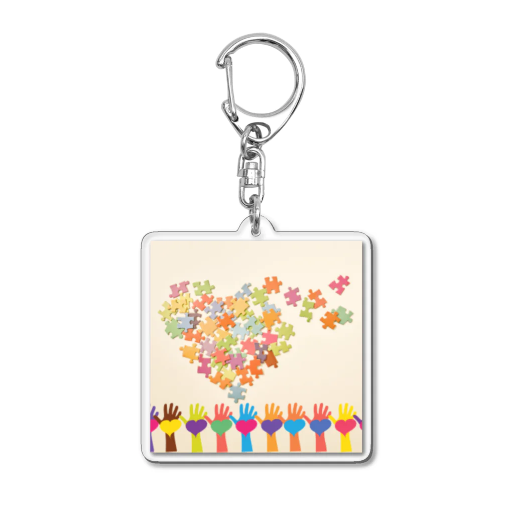 Happiness Home Marketのハートフルフル Acrylic Key Chain