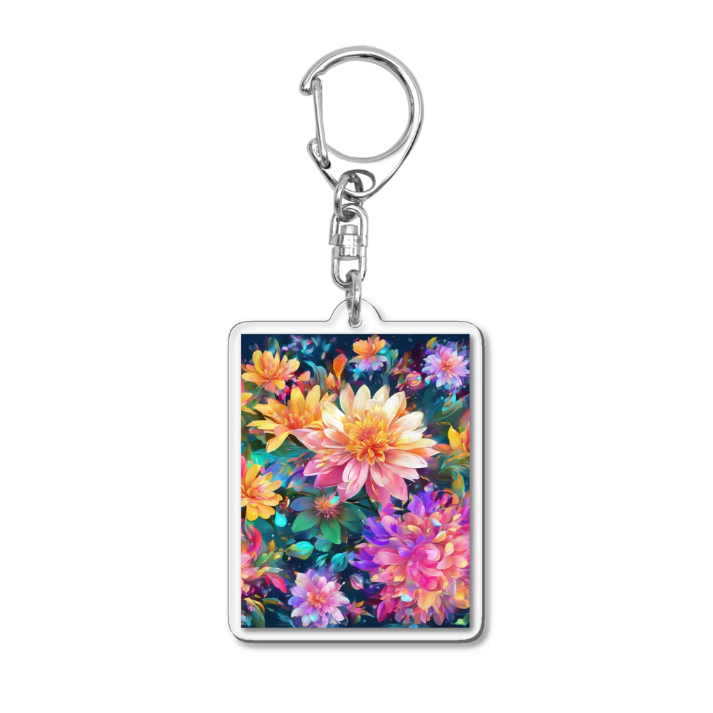 モノモノクローゼットの花々 Acrylic Key Chain