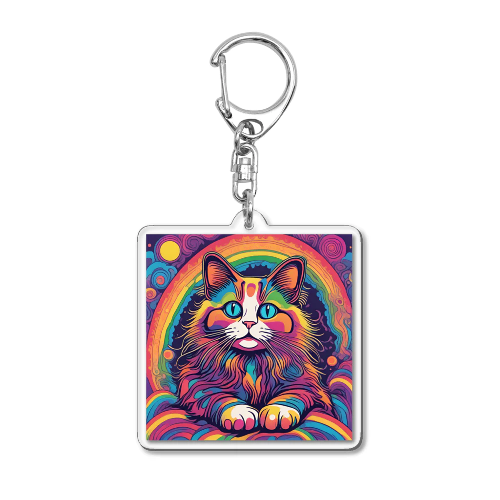 catsのアート猫 Acrylic Key Chain