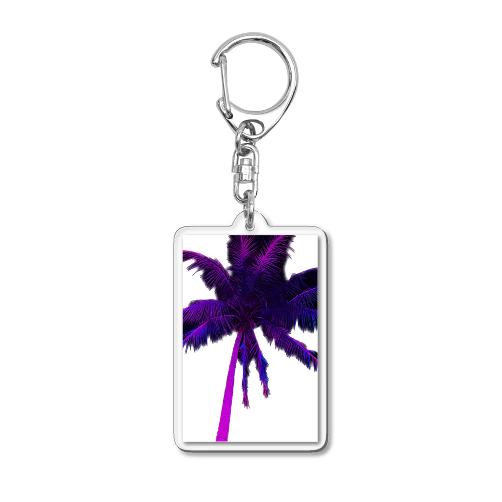 sqyqqのネオンヤシの木 Acrylic Key Chain