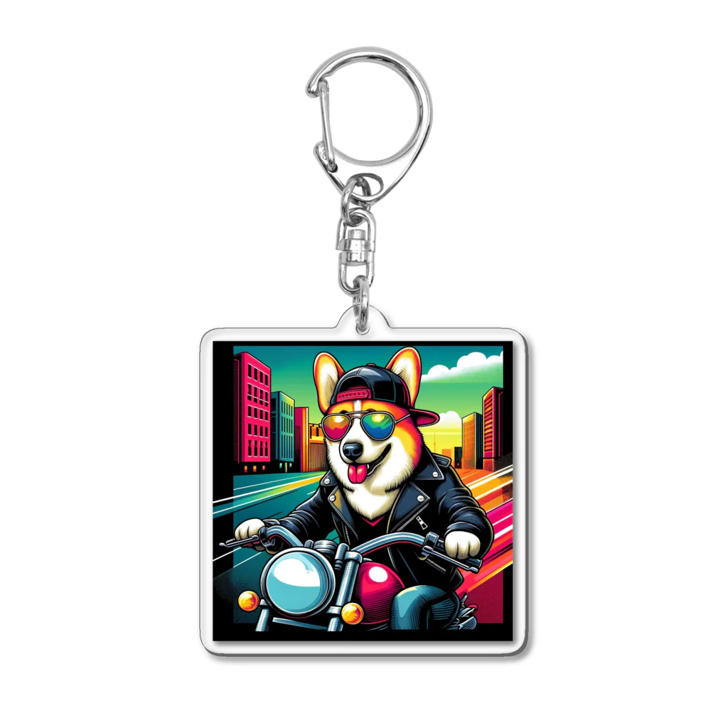 キャップ犬専門店のキャップ犬4 Acrylic Key Chain