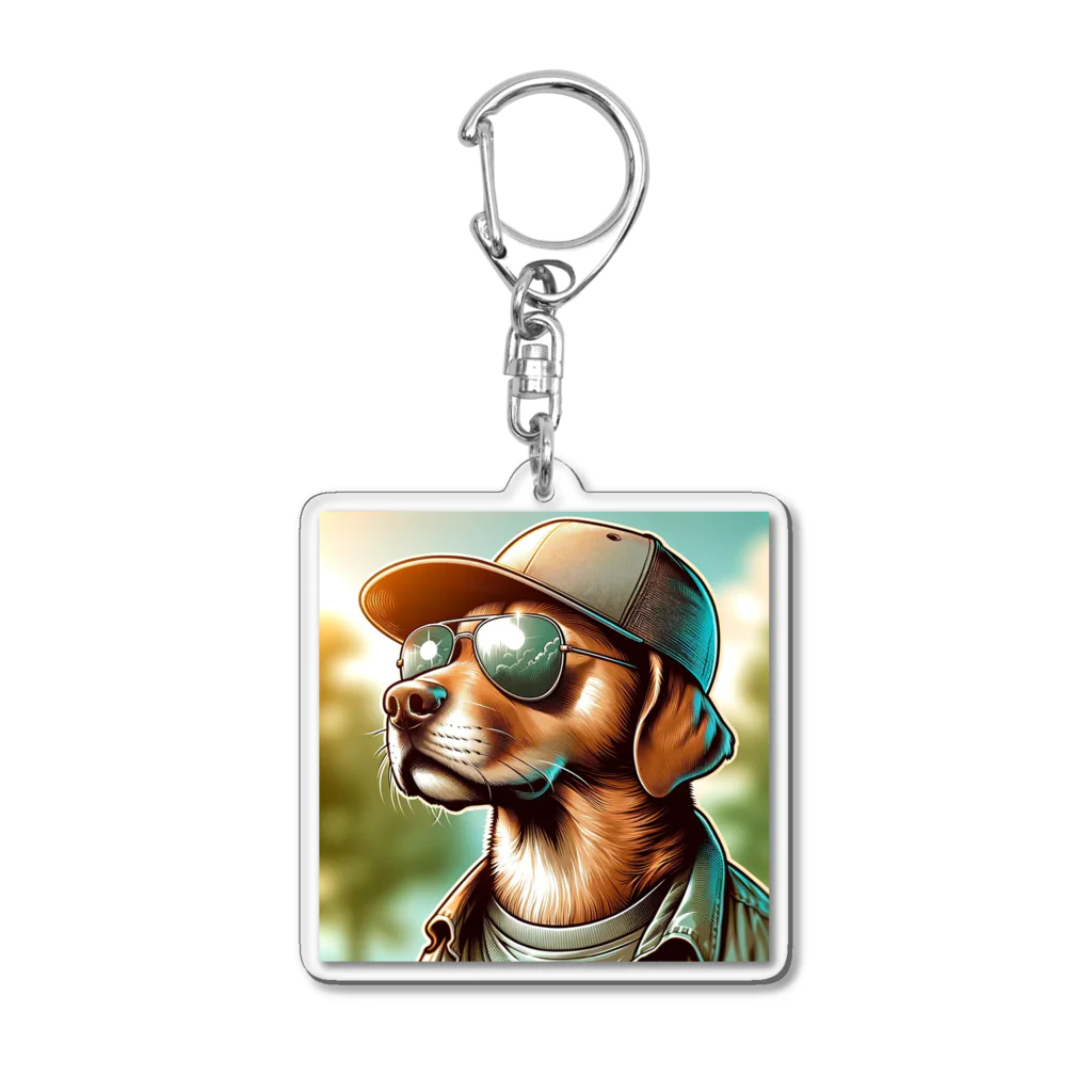 キャップ犬専門店のキャップ犬7 Acrylic Key Chain