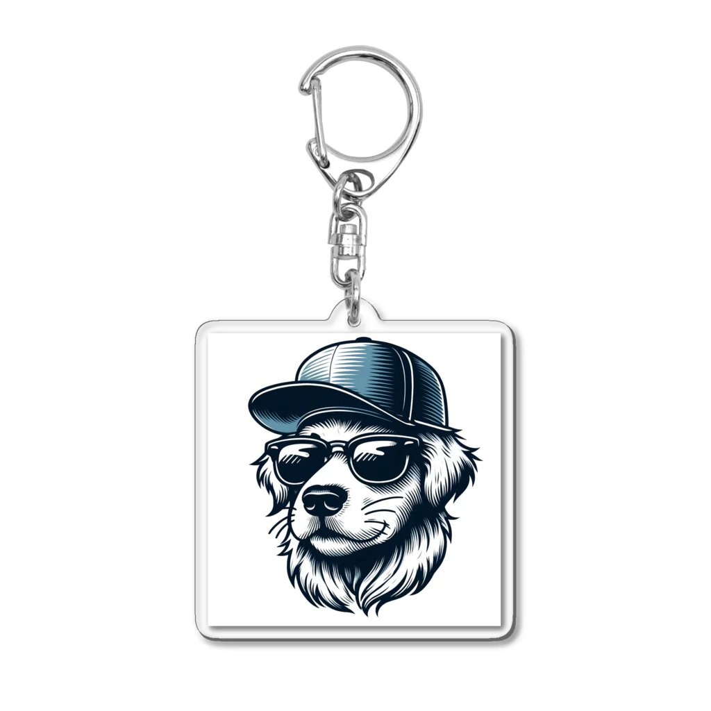 キャップ犬専門店のキャップ犬8 Acrylic Key Chain