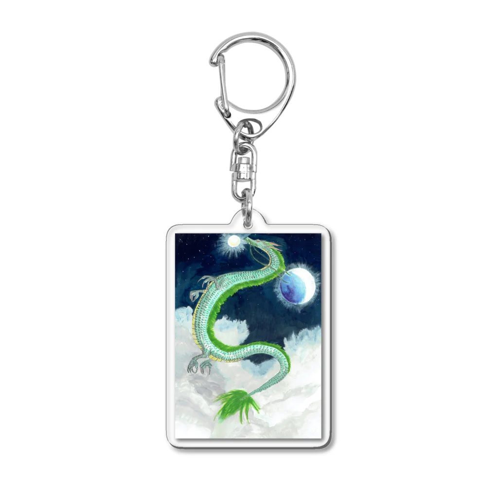 Daria tanakaの龍神&月 Acrylic Key Chain