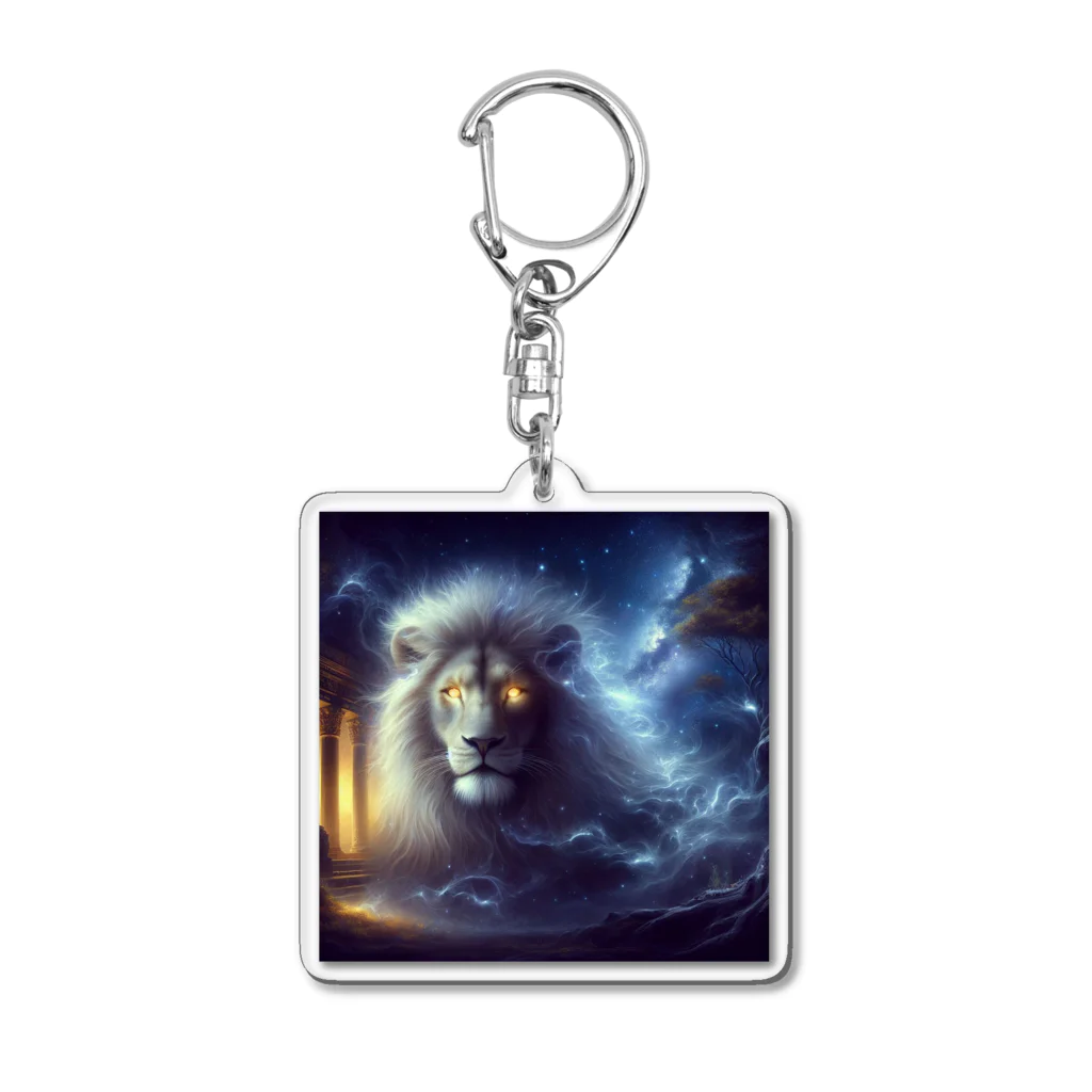 animalsの神秘的なライオン Acrylic Key Chain