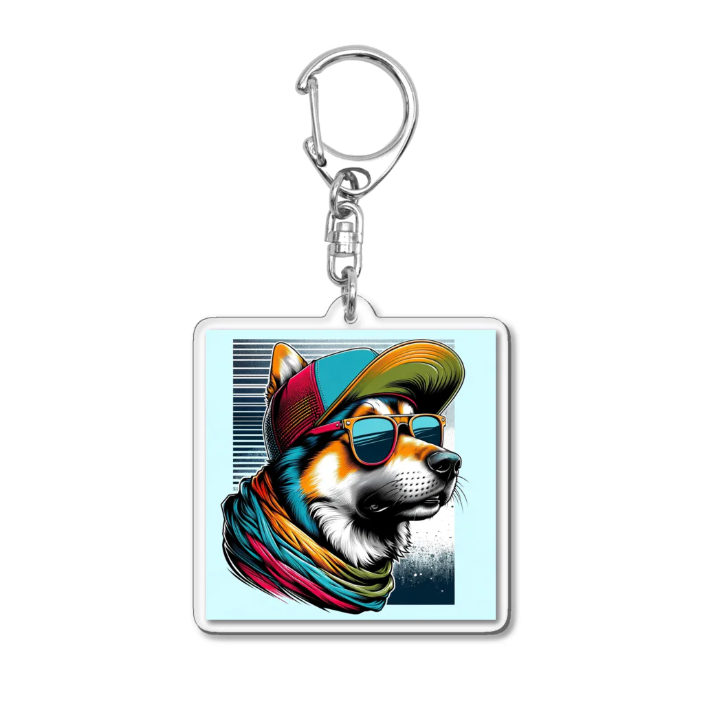 キャップ犬専門店のキャップ犬15 Acrylic Key Chain