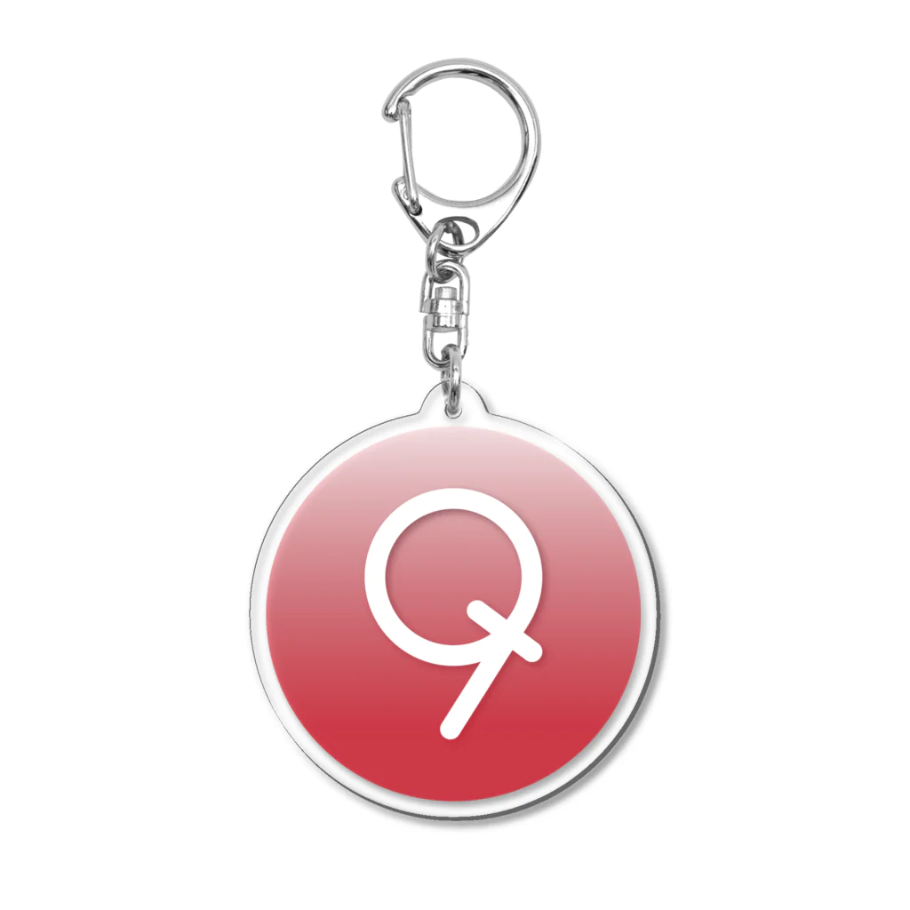 Q-emonの九右衛門ロゴ・赤ワインVer. Acrylic Key Chain