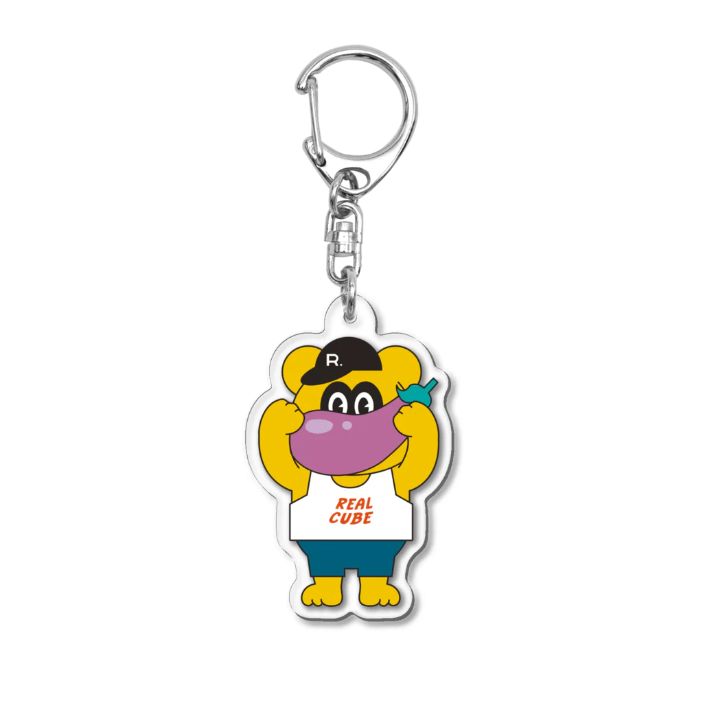 りのくまちゃんのもんだいナス！のりのくまちゃん Acrylic Key Chain