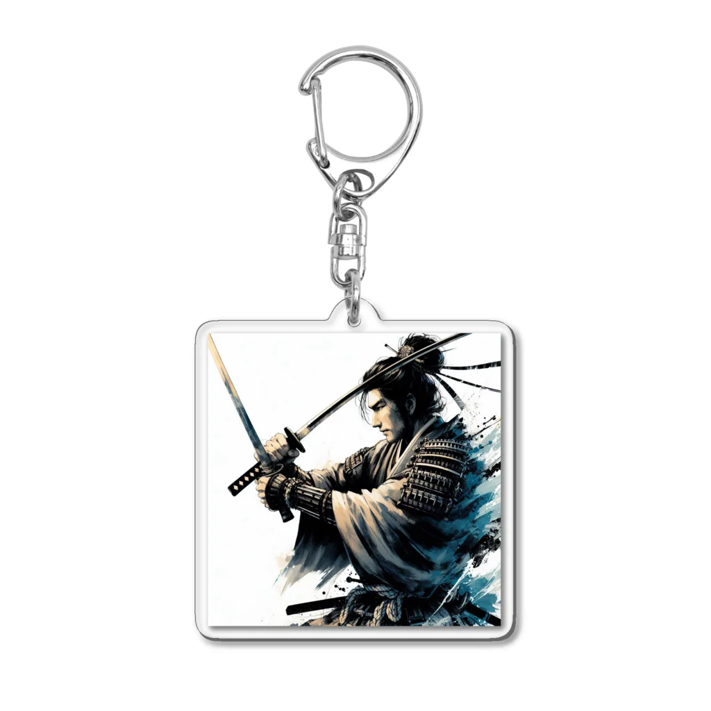 hiroaki75の日本人なら侍好きよね Acrylic Key Chain