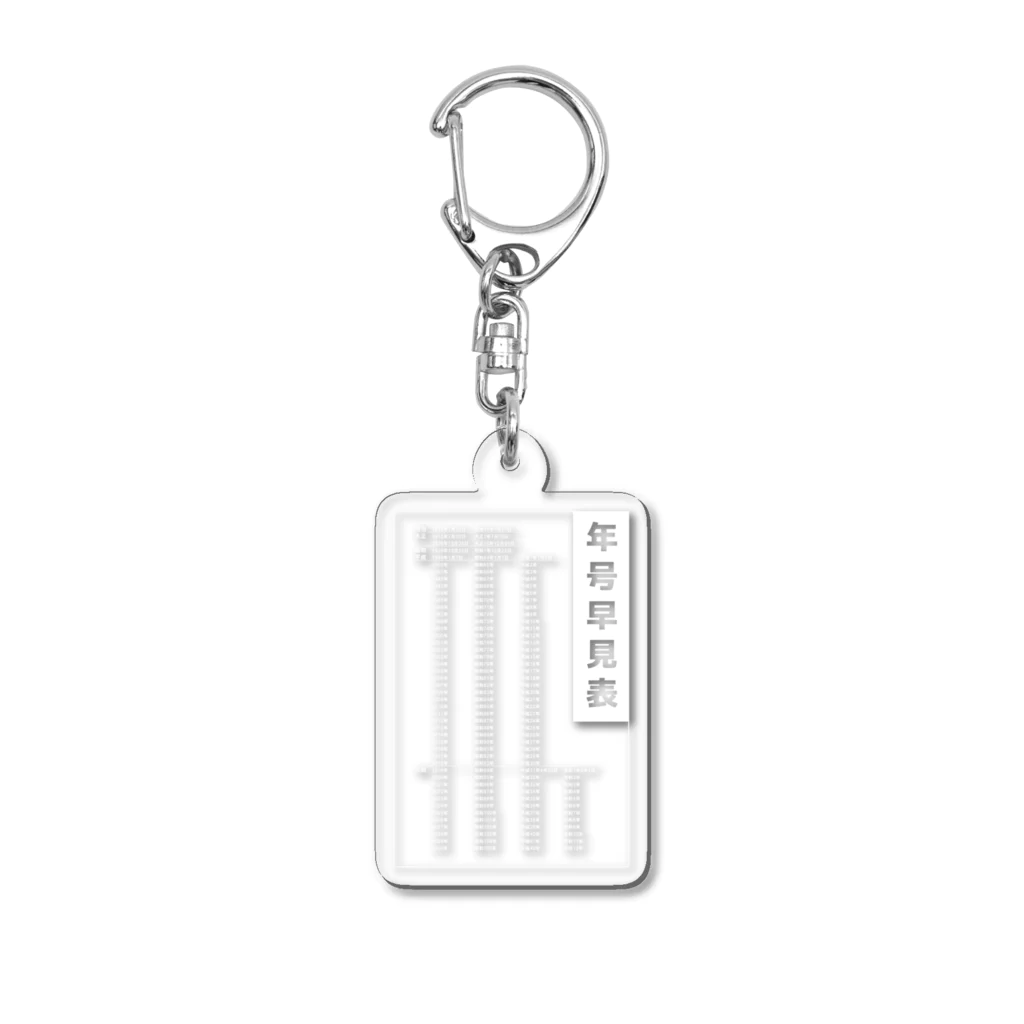 kazu_gの年号早見表!(濃色用) Acrylic Key Chain