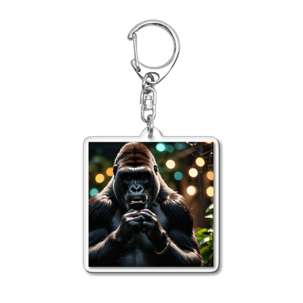 fumi_sportsのボイパしてるゴリラ Acrylic Key Chain