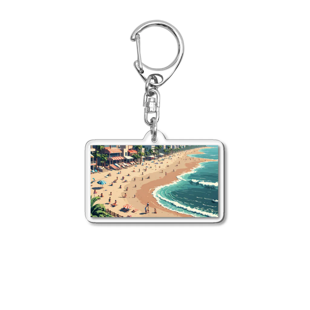 かてこの洋服販売所の波の調べ Acrylic Key Chain