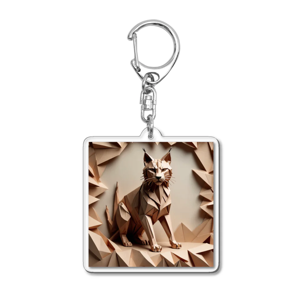 abc villageのイベリアリンクス Acrylic Key Chain