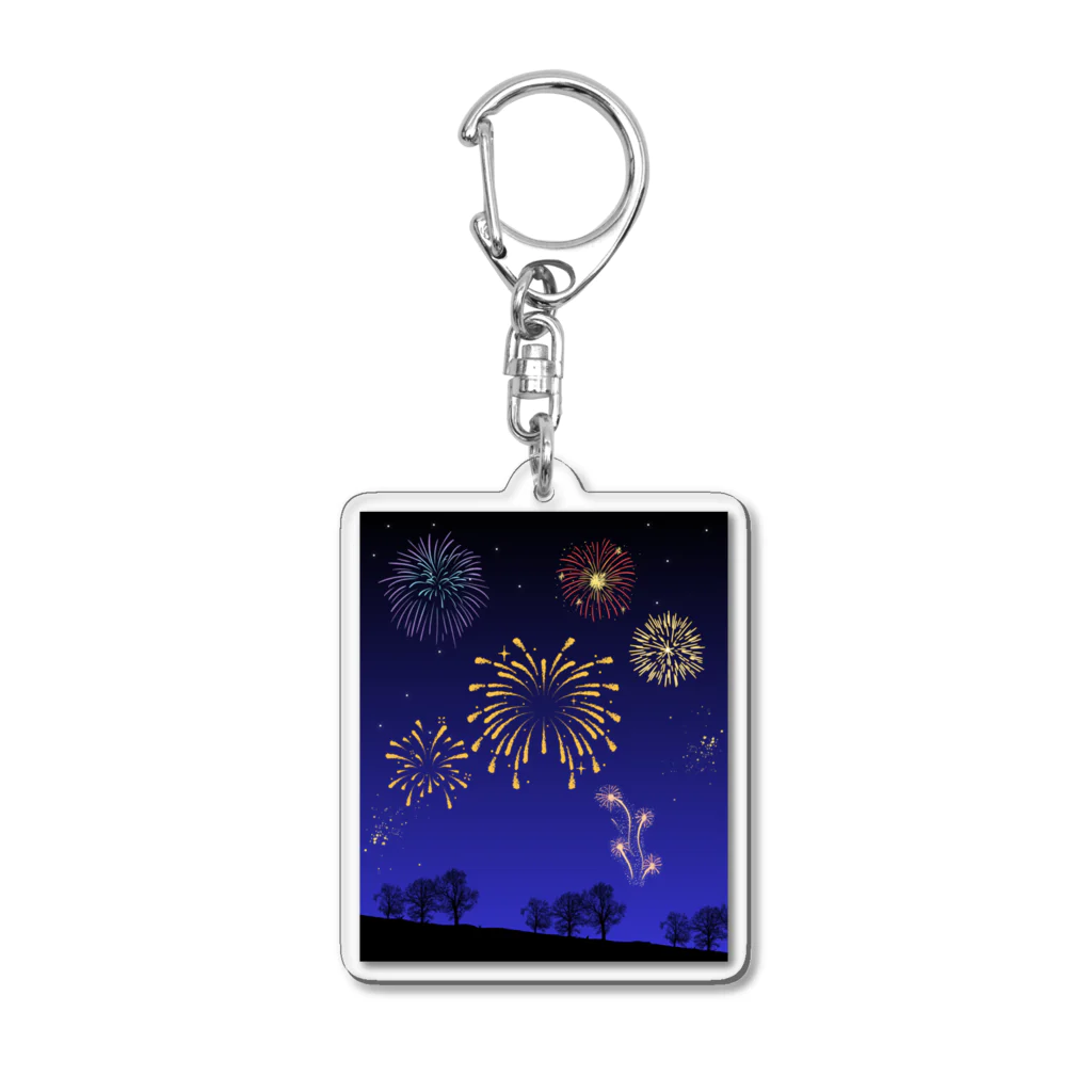  SATOHIROショップの夜空の輝きと煌めき Acrylic Key Chain