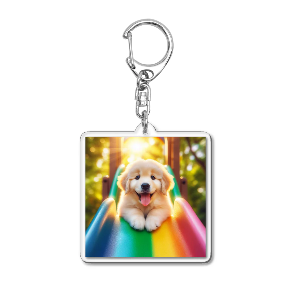 jumping坊主の犬の喜び Acrylic Key Chain