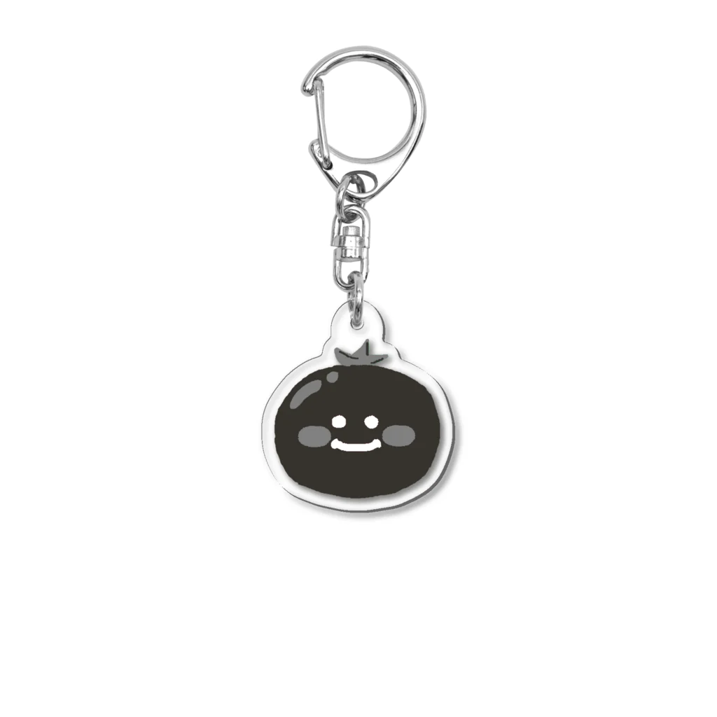 完熟トマトちゃんの白黒トマトちゃん / アクリルキーホルダー Acrylic Key Chain