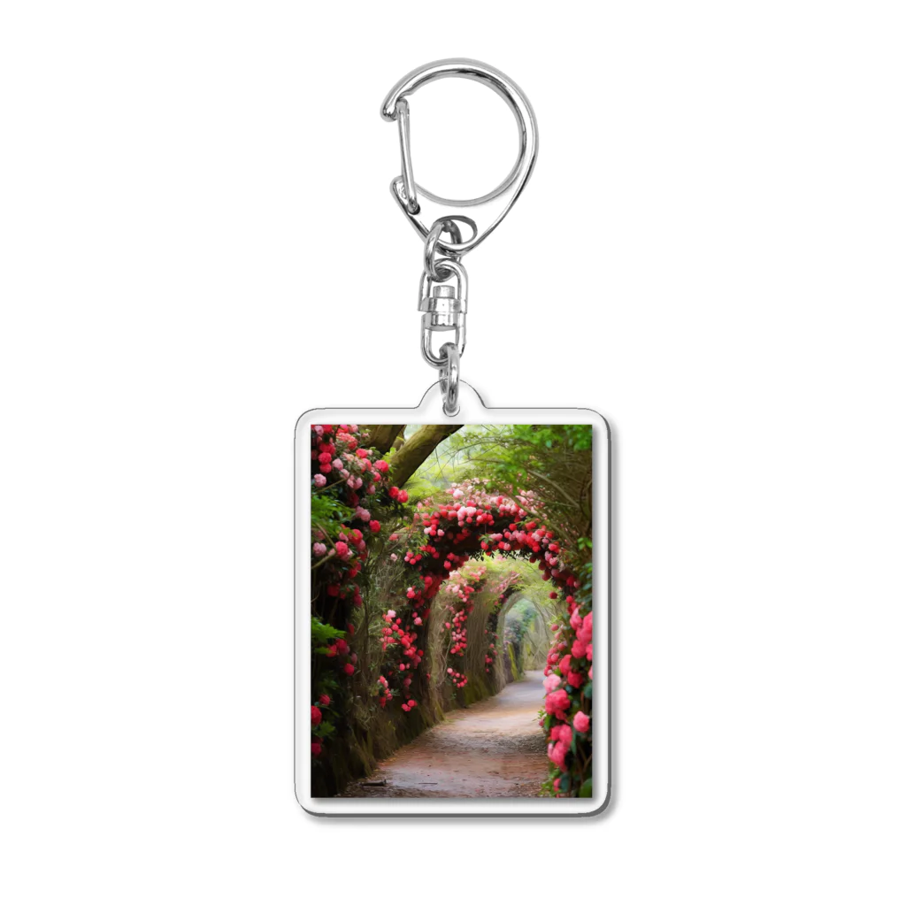 AQUAMETAVERSEの椿のドーム　なでしこ1478 Acrylic Key Chain