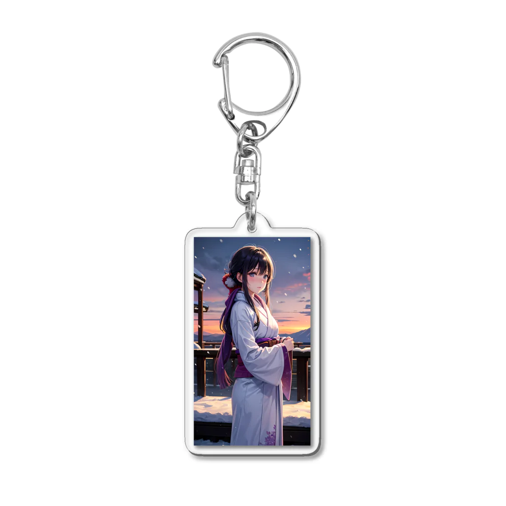 kimono_musume  AI artのscene5 Acrylic Key Chain