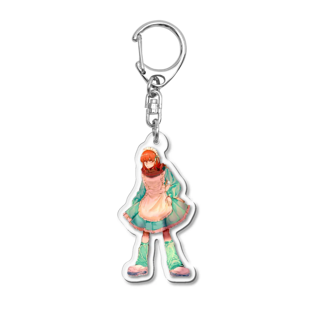 すごく健康的なショップのメイドとらおみくん Acrylic Key Chain