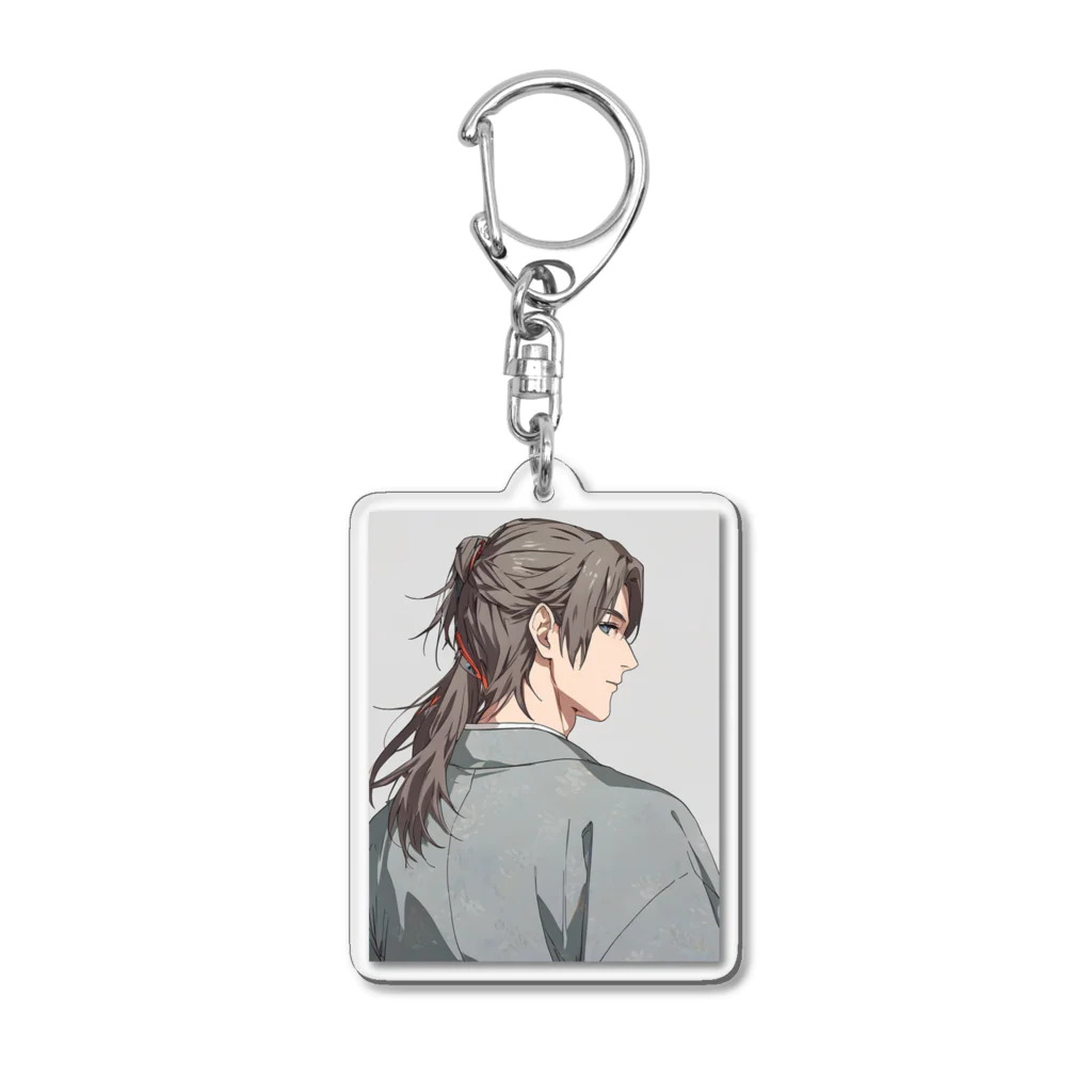 suke-maruruの着物姿の男性 Acrylic Key Chain