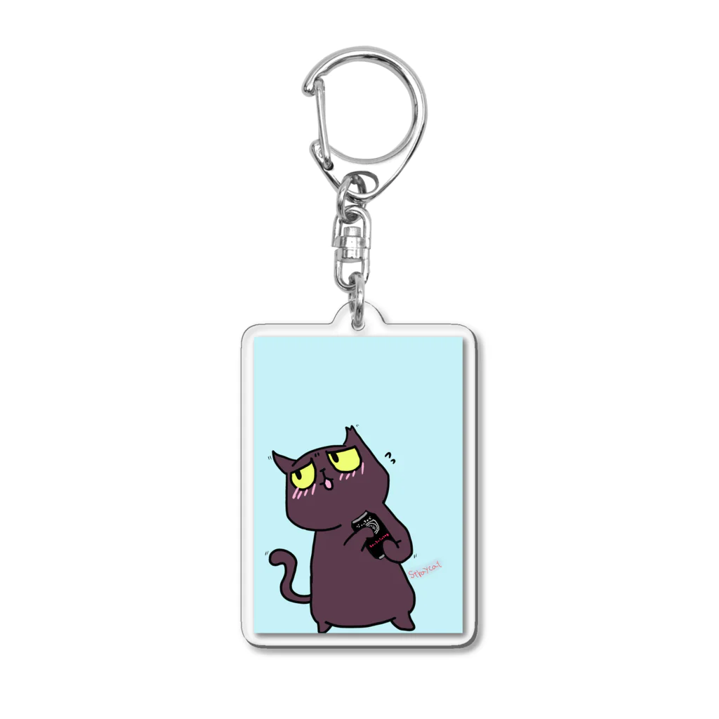 Stray cat～迷い猫の店～の大人のジュースをいかが? Acrylic Key Chain