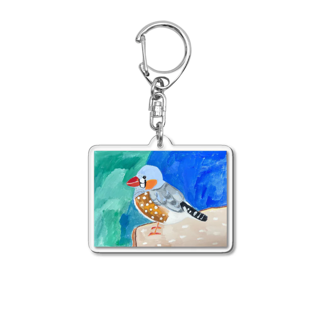 ししくらりえのキンカチョウ Acrylic Key Chain