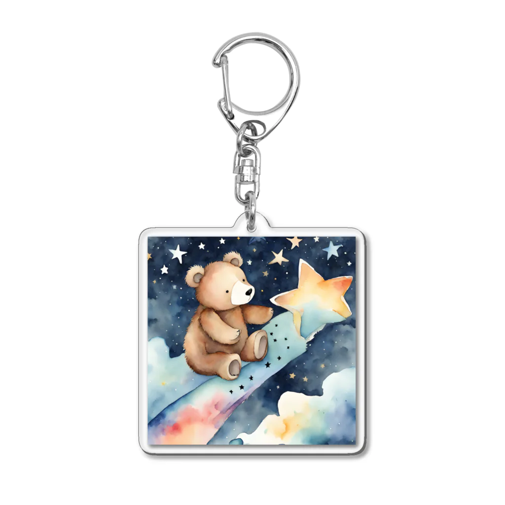 星降る夜にの流星熊 Acrylic Key Chain