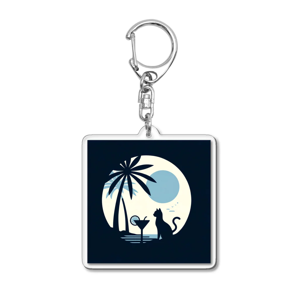 Super_Bluemoonのノスタルジックな広告風🎵 Acrylic Key Chain