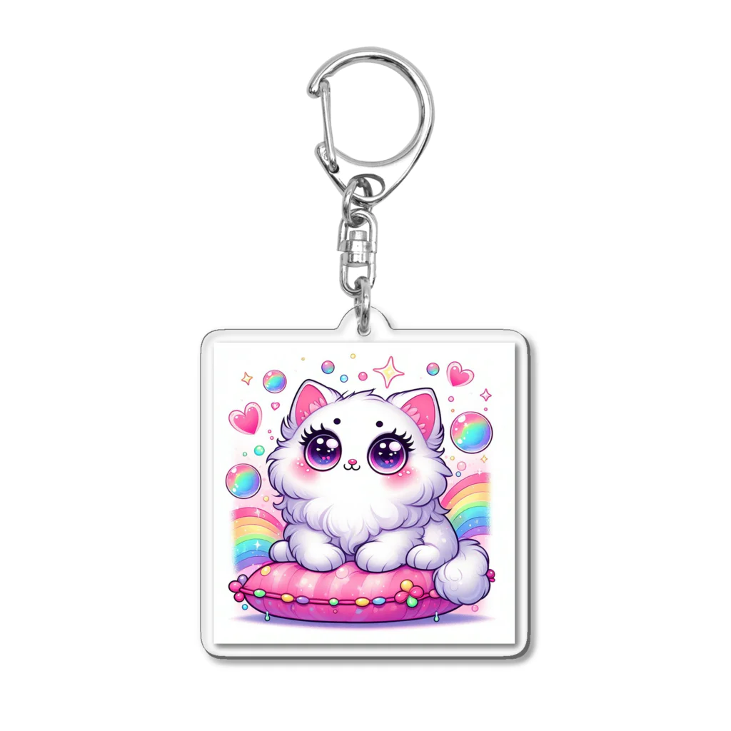 動物愛好家のねこちゃん Acrylic Key Chain