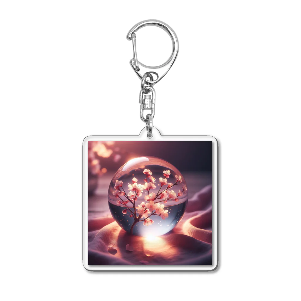 運気上昇グッズストアの桜水晶 Acrylic Key Chain