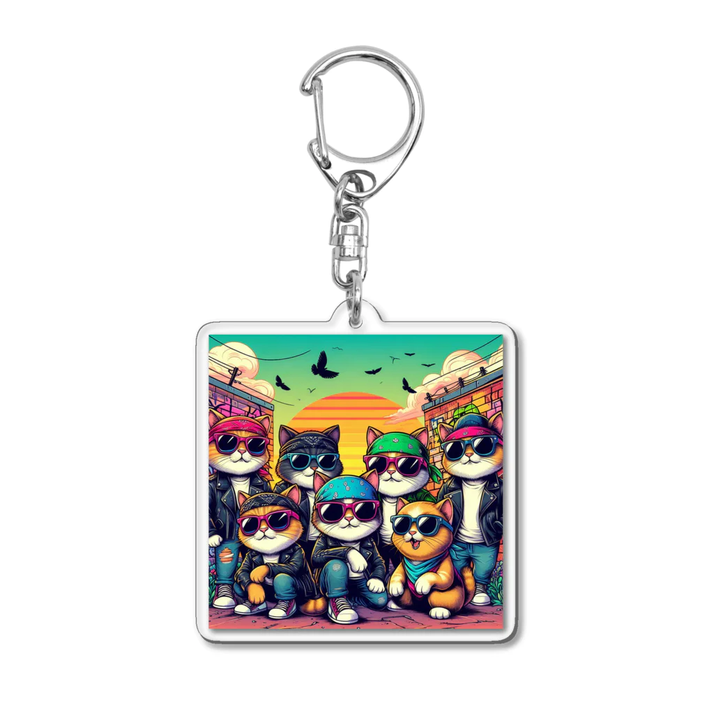 なるたか屋のギャング猫 Acrylic Key Chain