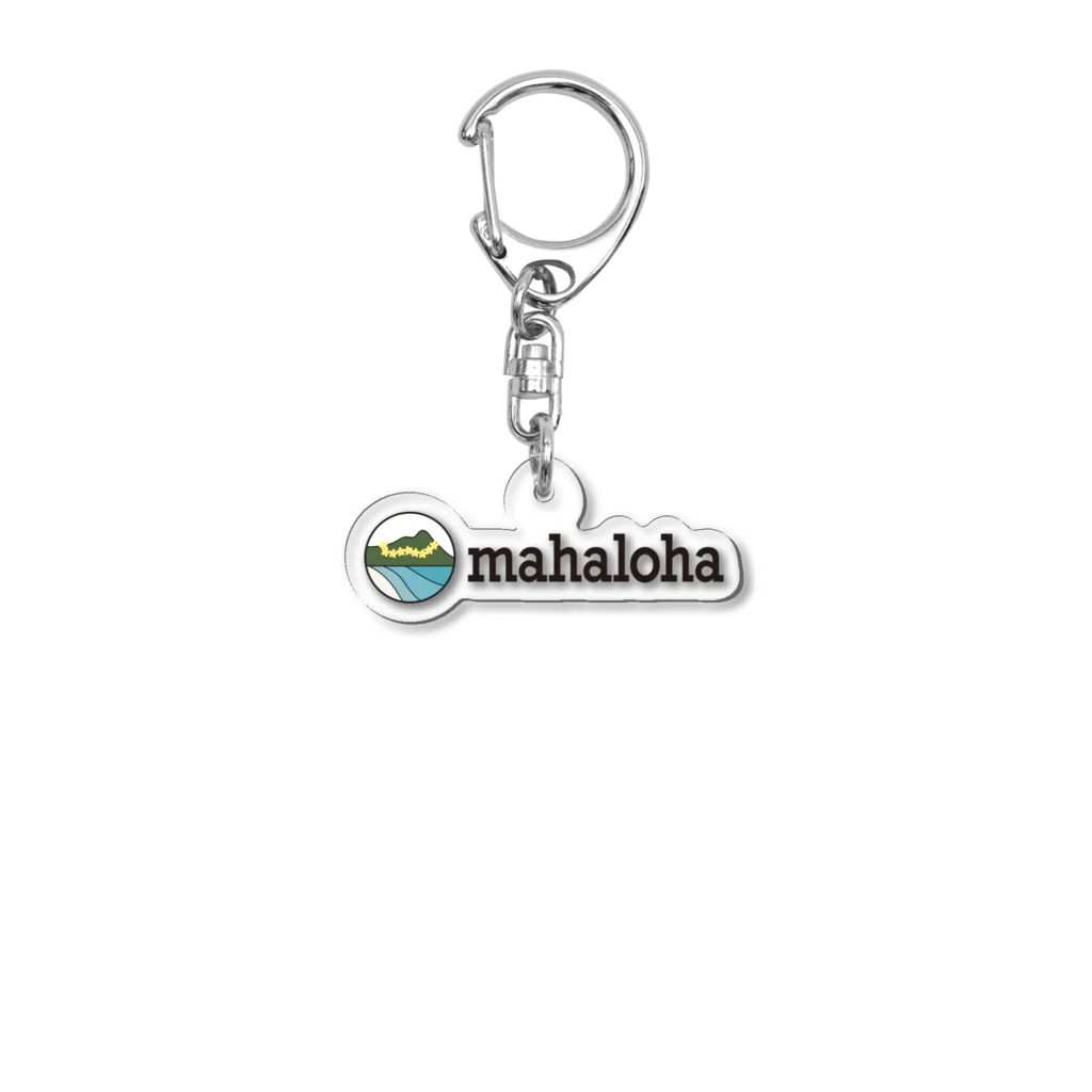 mahaloha808のmahaloha横ロゴ Acrylic Key Chain