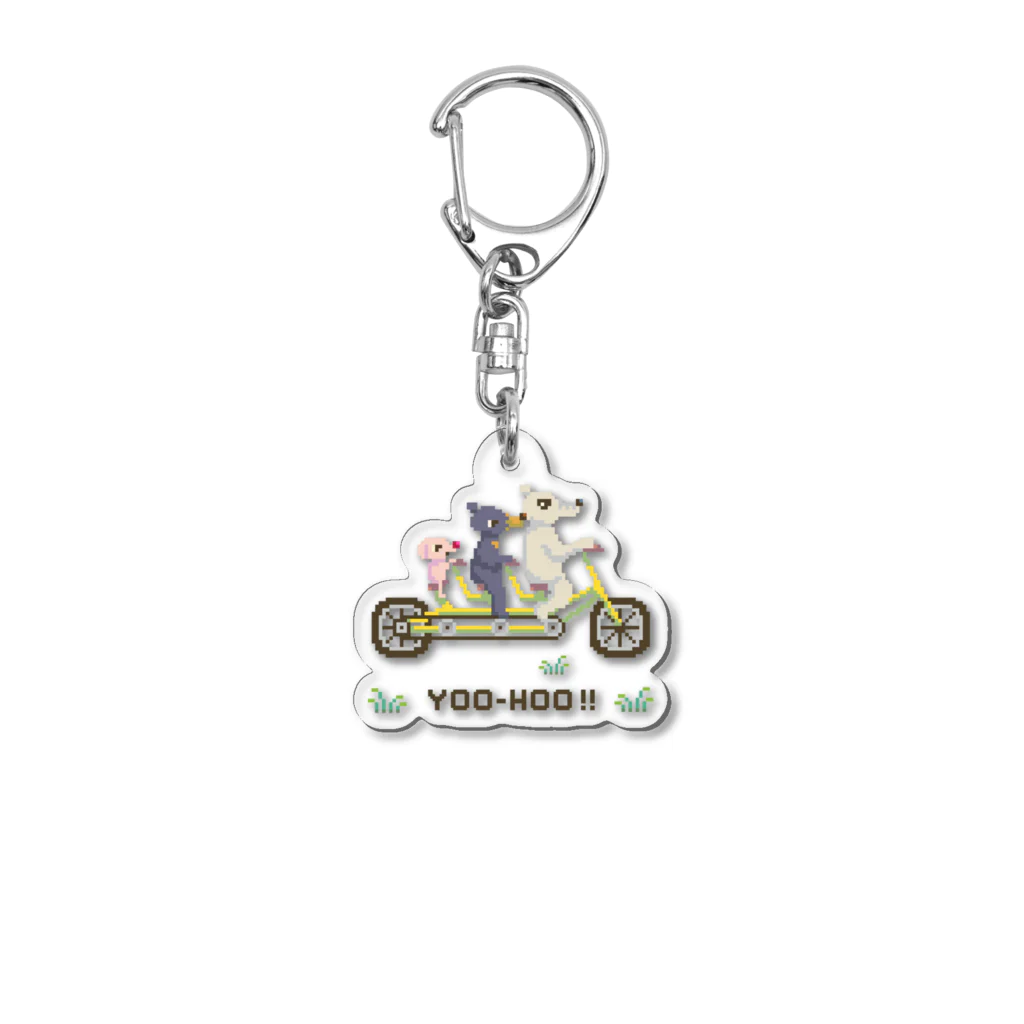 まるえくろのサイクリングヤッホー！ Acrylic Key Chain