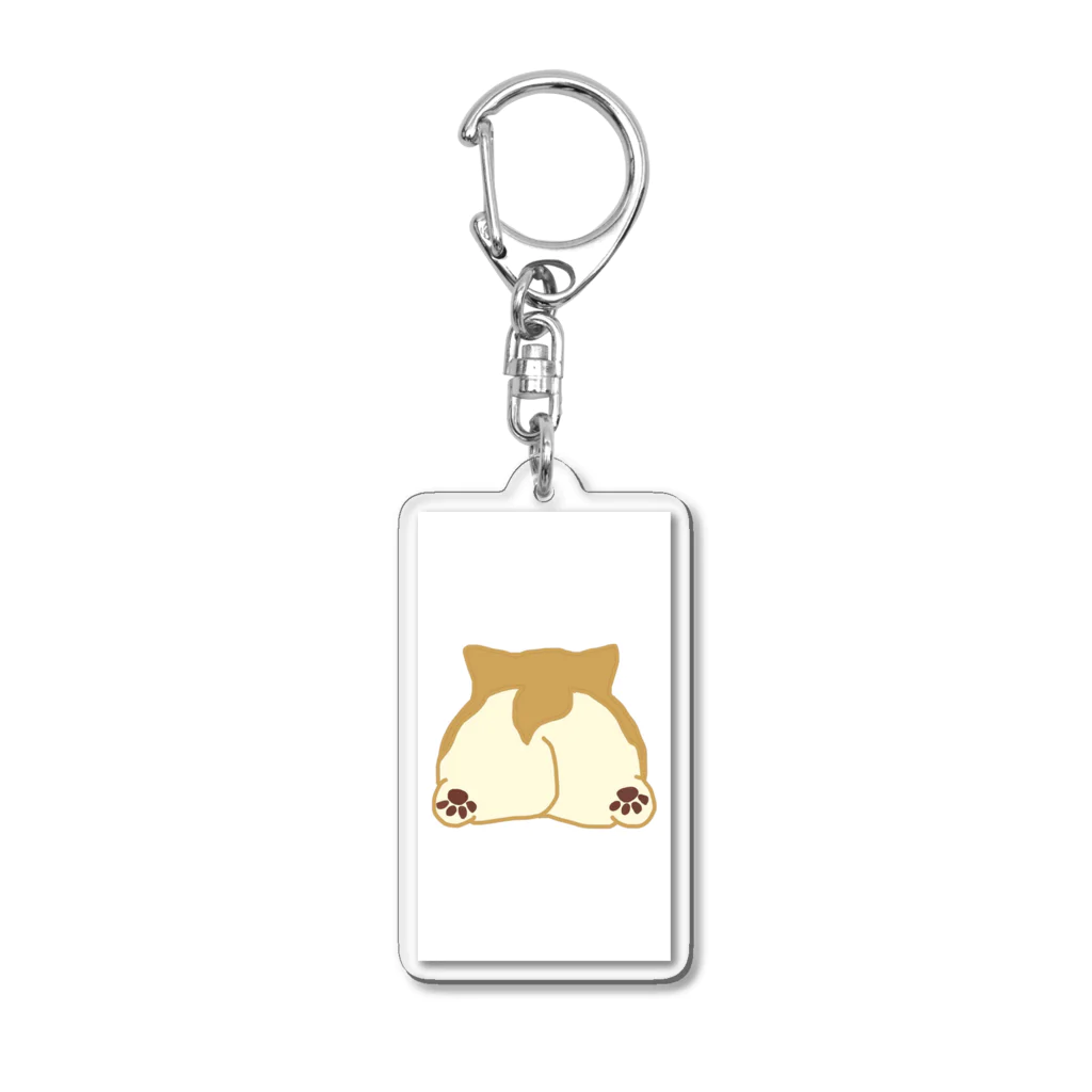 ちぃちゃんのアトリエのコーギーのぷりけつ Acrylic Key Chain