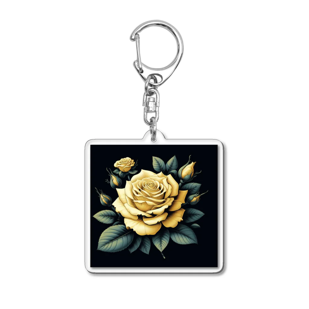 和柄屋の黄薔薇シリーズ Acrylic Key Chain