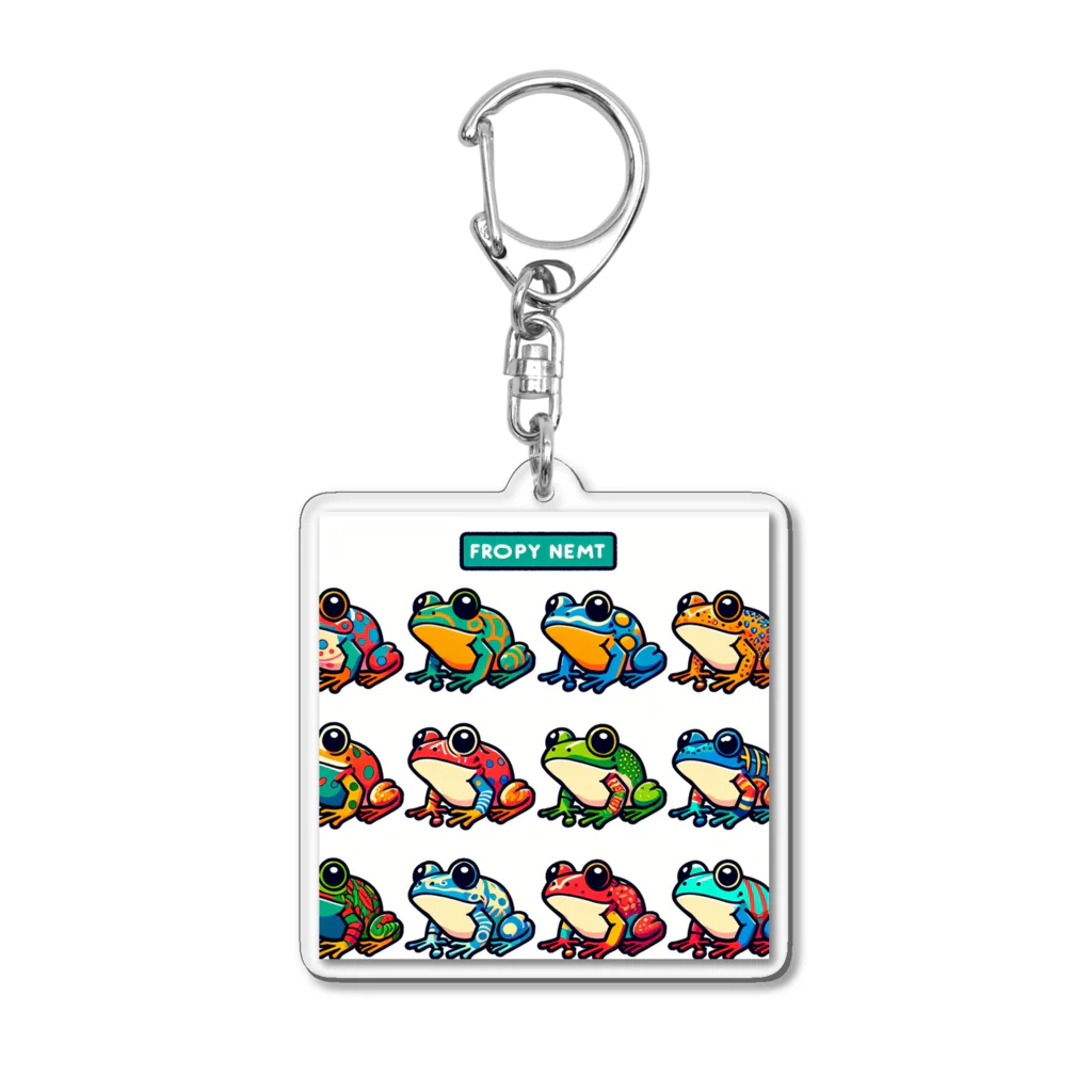 Happy Human のフロッグマン Acrylic Key Chain