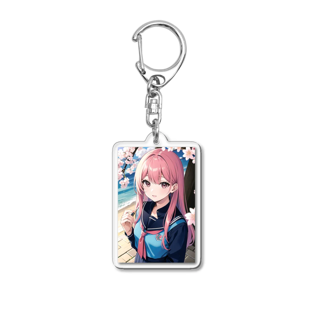 うしっちショップの4月のAIイラスト Acrylic Key Chain