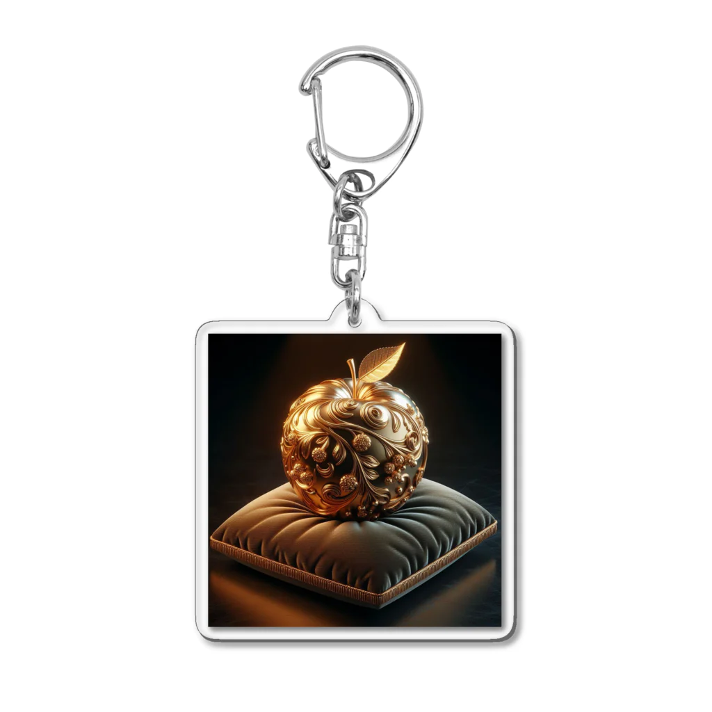 金運上昇金のリンゴの金運上昇の黄金りんご Acrylic Key Chain