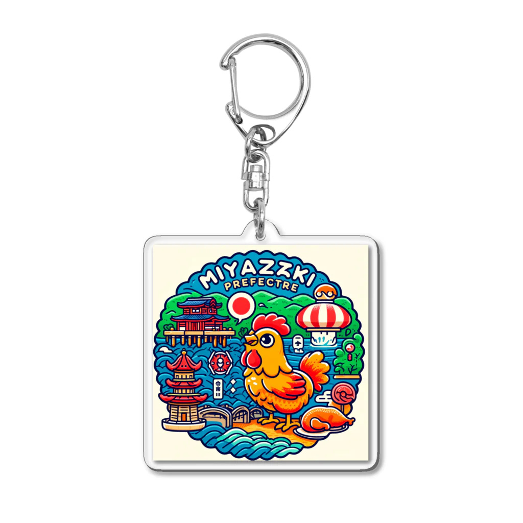 CHRON SHIROの宮城県 Acrylic Key Chain