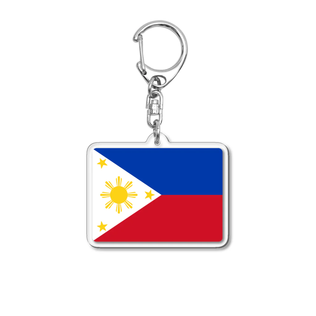 お絵かき屋さんのフィリピンの国旗 Acrylic Key Chain