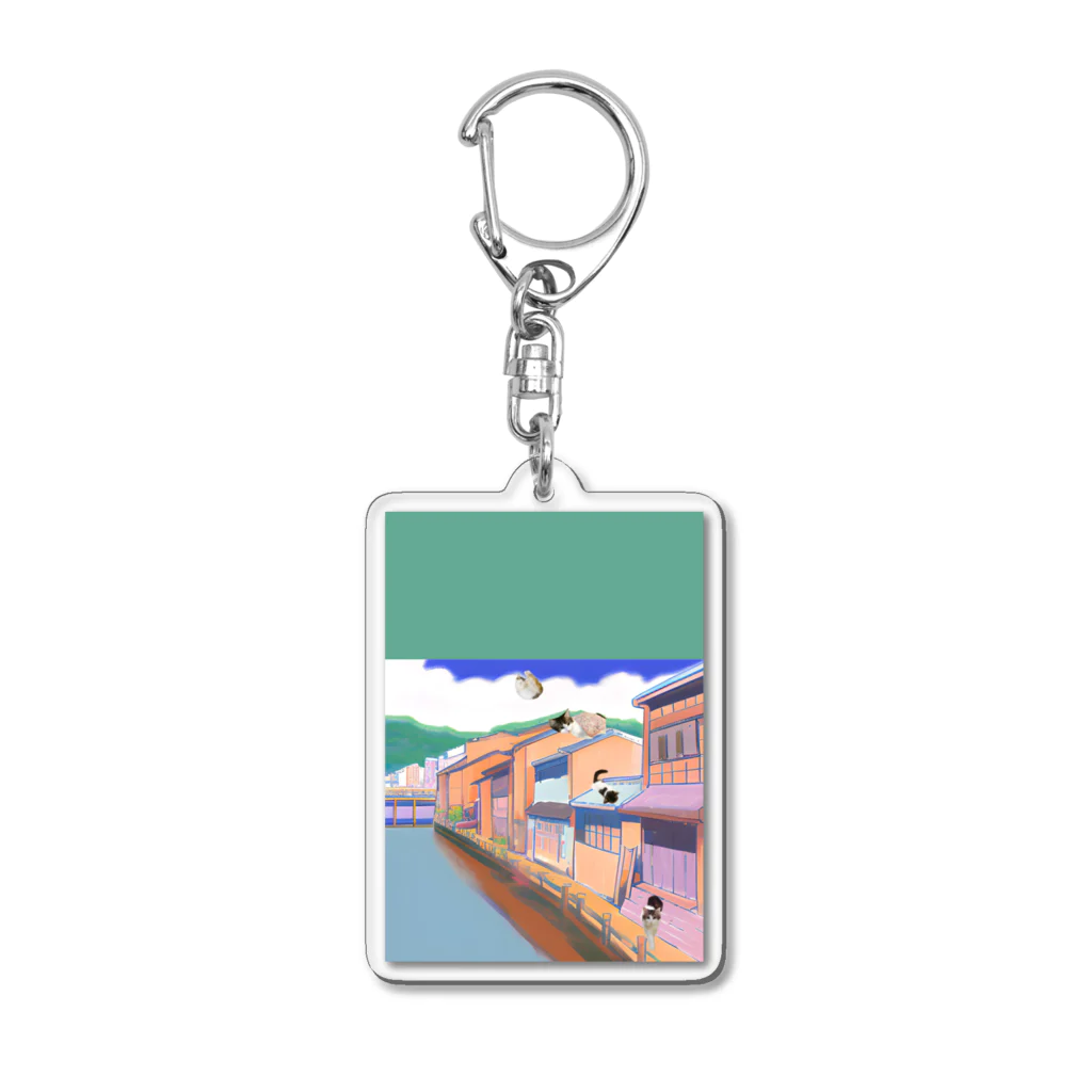 momo_emiの昔と猫 Acrylic Key Chain